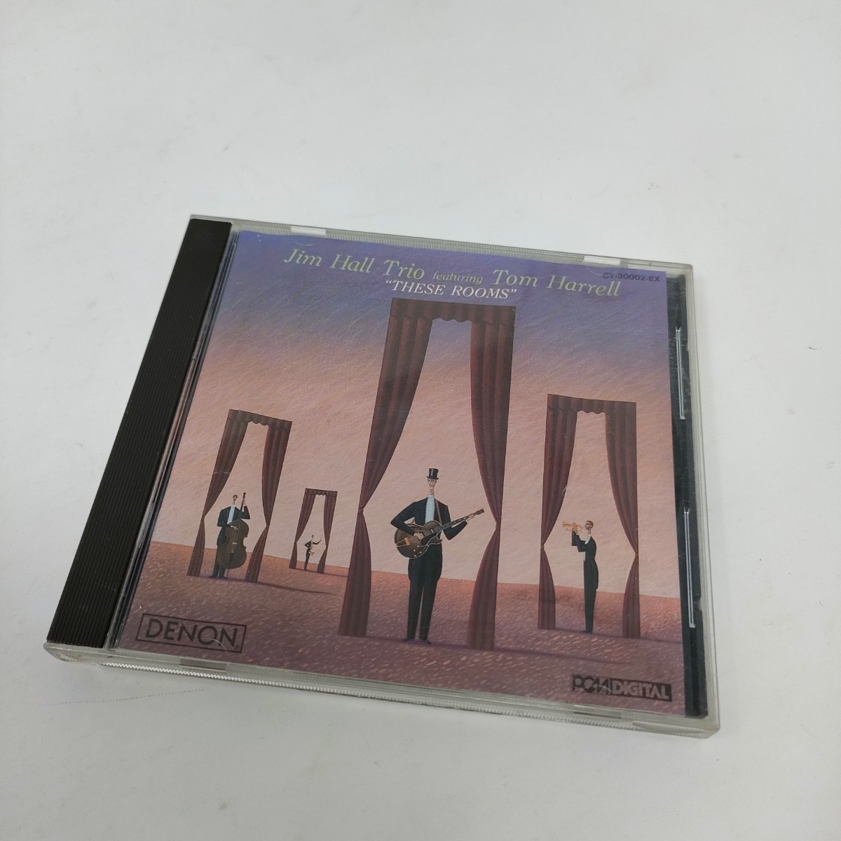 即決　送料込み　輸入盤　CD ジム・ホール　/　ジーズ・ルームス / JIM HALL TRIO FEATURING TOM HARRELL / THESE ROOMS 水濡れ跡_画像1