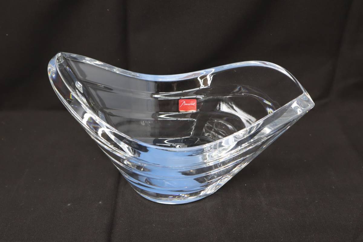 ◇ 資産家収蔵品|WAVE ウェーブ ベース 花器|Baccarat バカラ