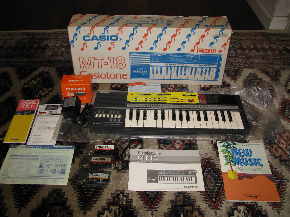  Casio /CASIO Vintage Casio tone MT-18 original box, manual,ROM attaching used beautiful goods 