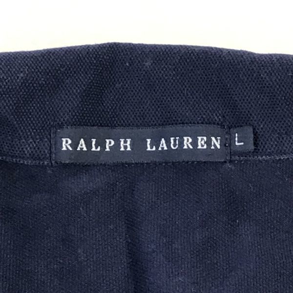 インパクト21正規代理店タグ★RALPH LAUREN/ラルフローレン★半袖ポロシャツ【Womens size -L/紺/Navy】Tops/Shirts◆BH258