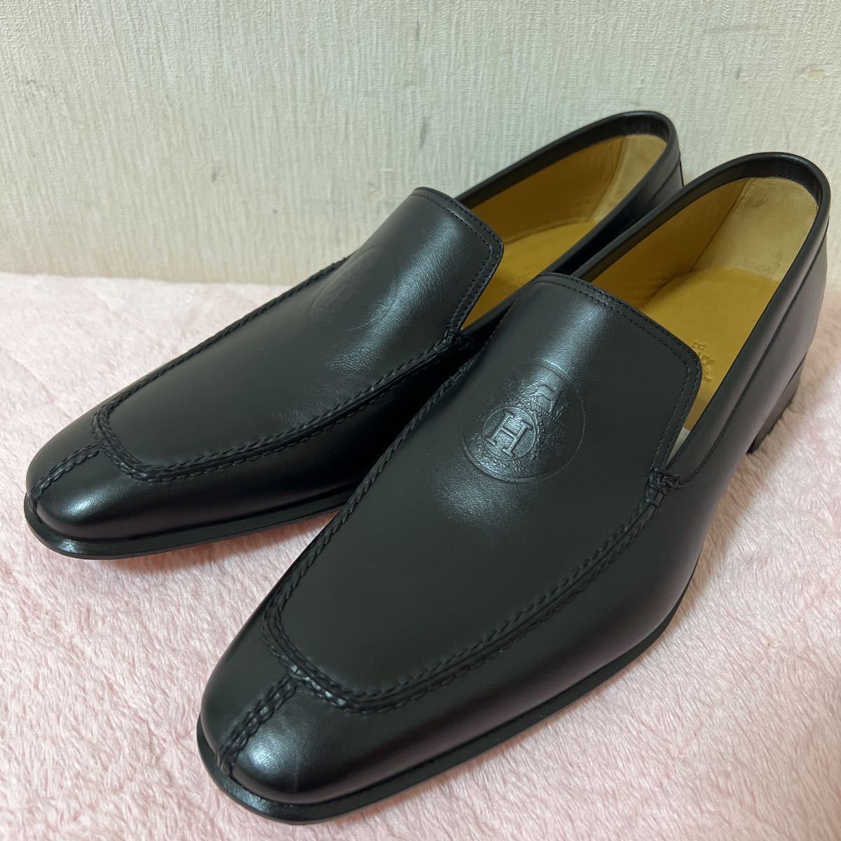 新品】エルメス HERMES レザー ビジネス シューズ ローファー Hロゴ