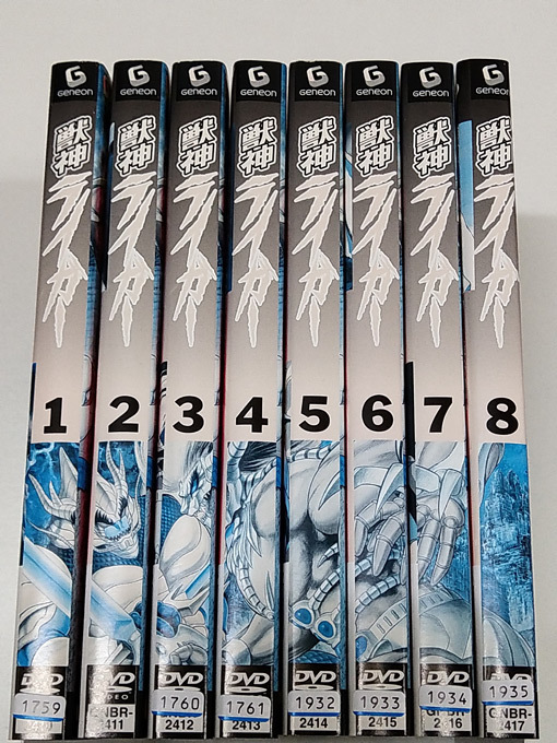 DVD「獣神ライガー」全8巻 (レンタル落ち) トールケースなし 