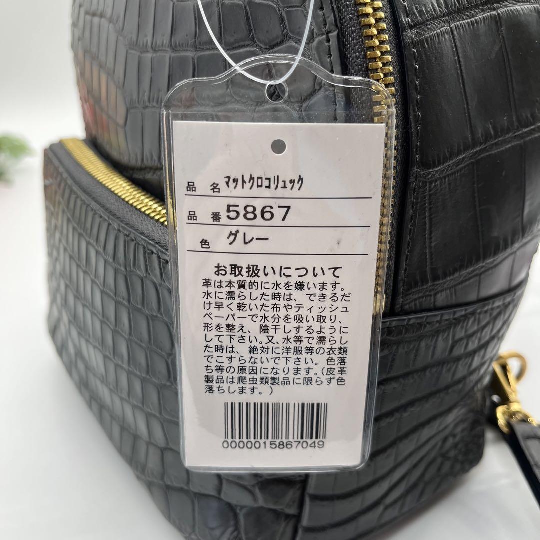 未使用品☆ 希少 クロコダイル リュックサック バックパック ミニ