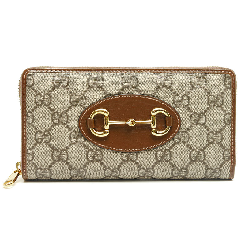 グッチ GUCCI ラウンドジップ長財布 621889 GGスプリーム ホースビット