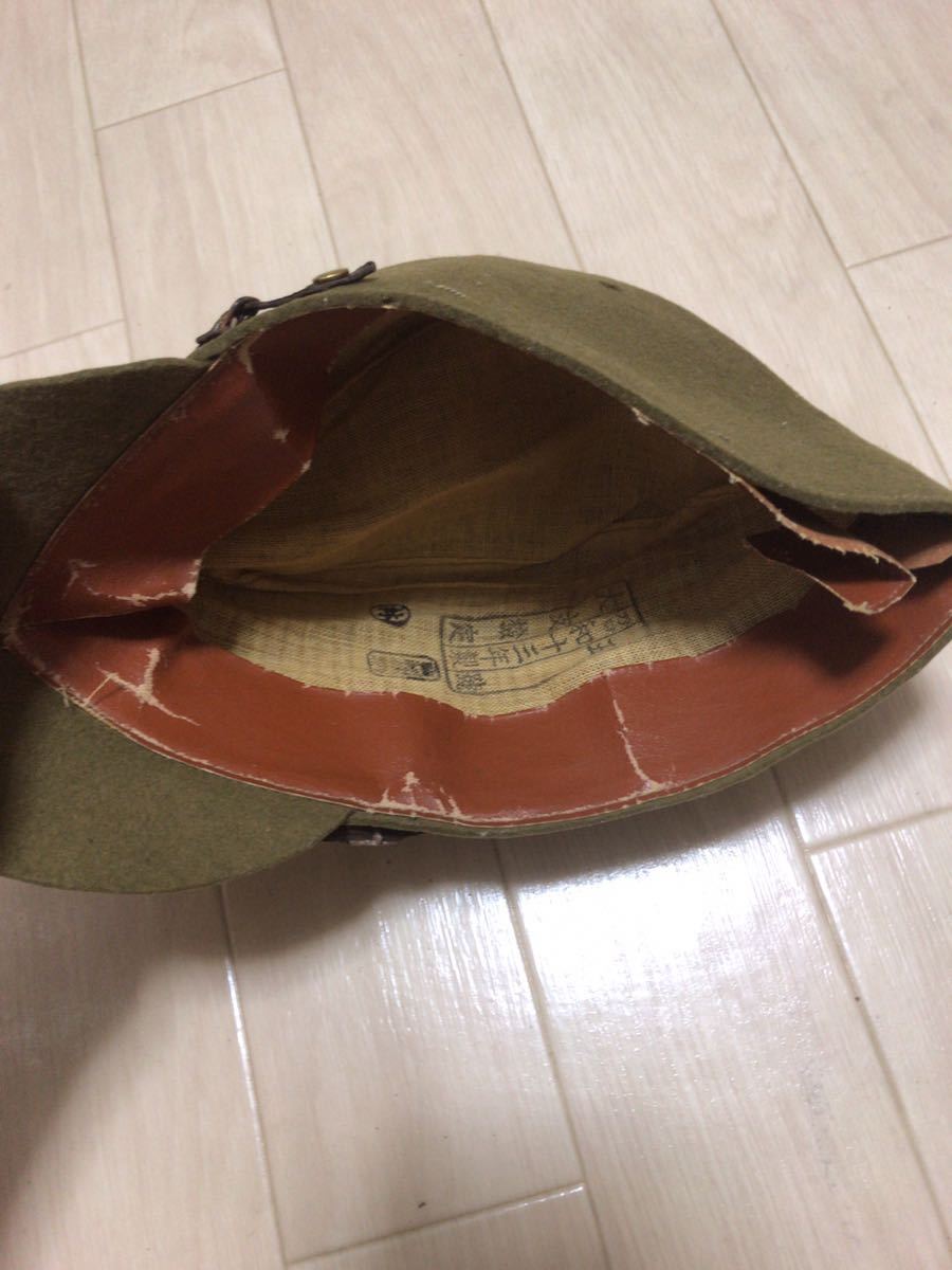 希少品 日本軍 昭和13年製 フェルト略帽 実物 未使用の画像9