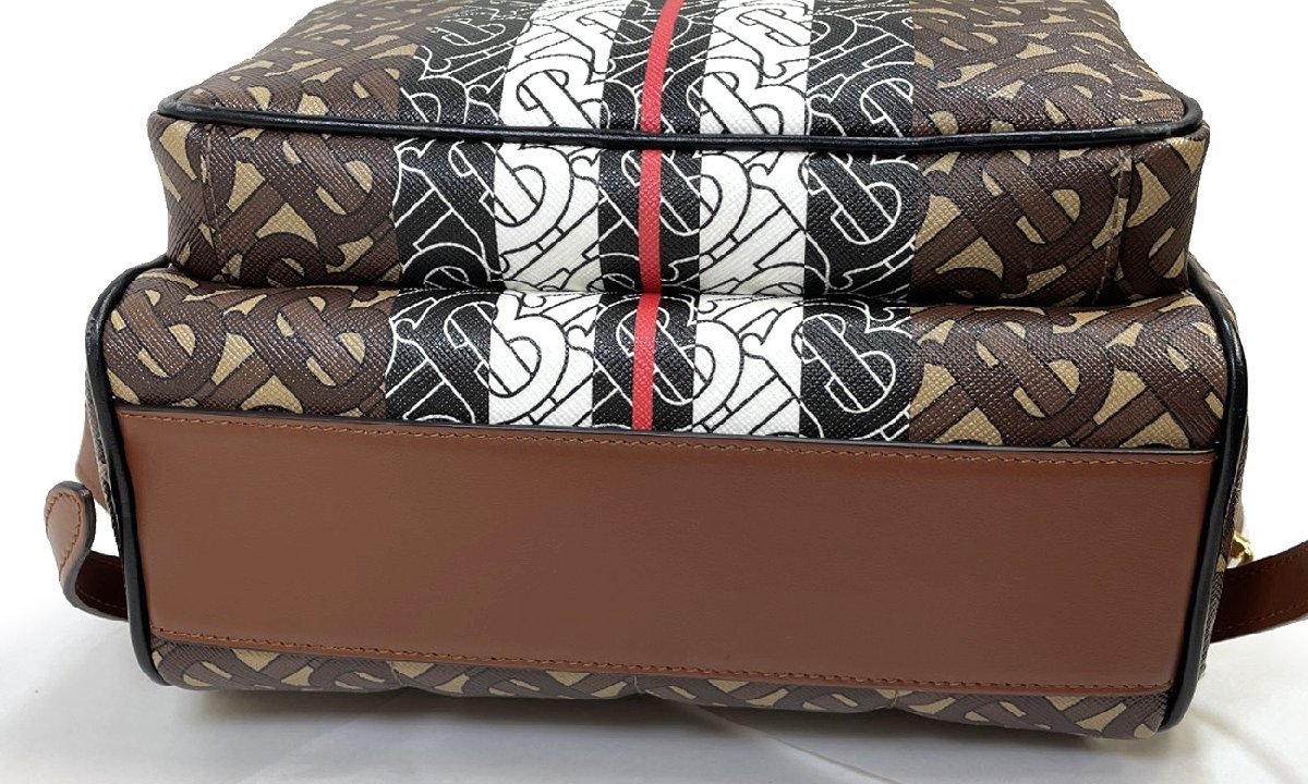 良品 BURBERRY TBモノグラム バックパック 8019346 ブライドルブラウン