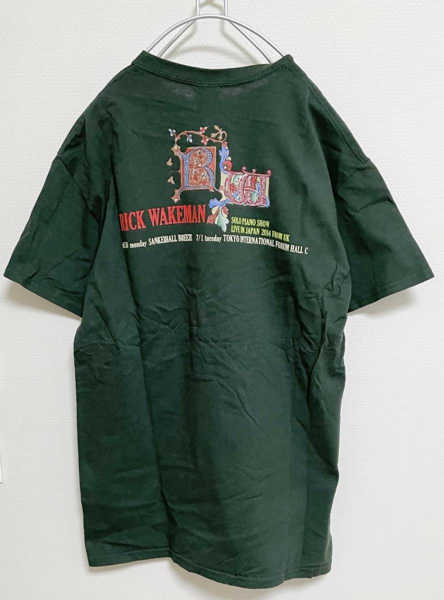 送料210円〜　美品 RICK WAKEMN / リックウェイクマン 2014年 ジャパンライブ Tシャツ size M バンドT バンT ロック_画像2