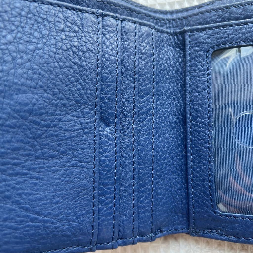 競売 トリーバーチ 新品 未使用 コンパクト財布 インディゴ TORY BURCH