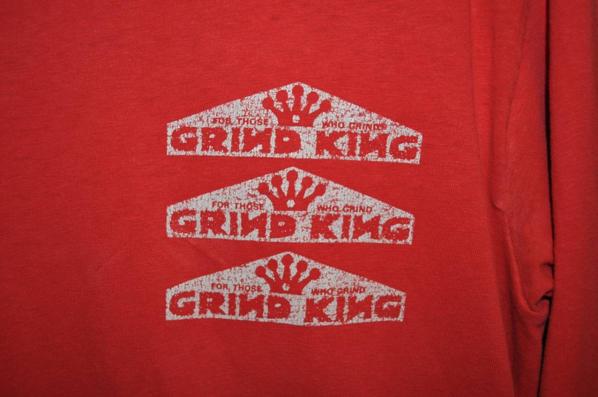  б/у 80 годы GRIND KINGgla Индия King L/S футболка 