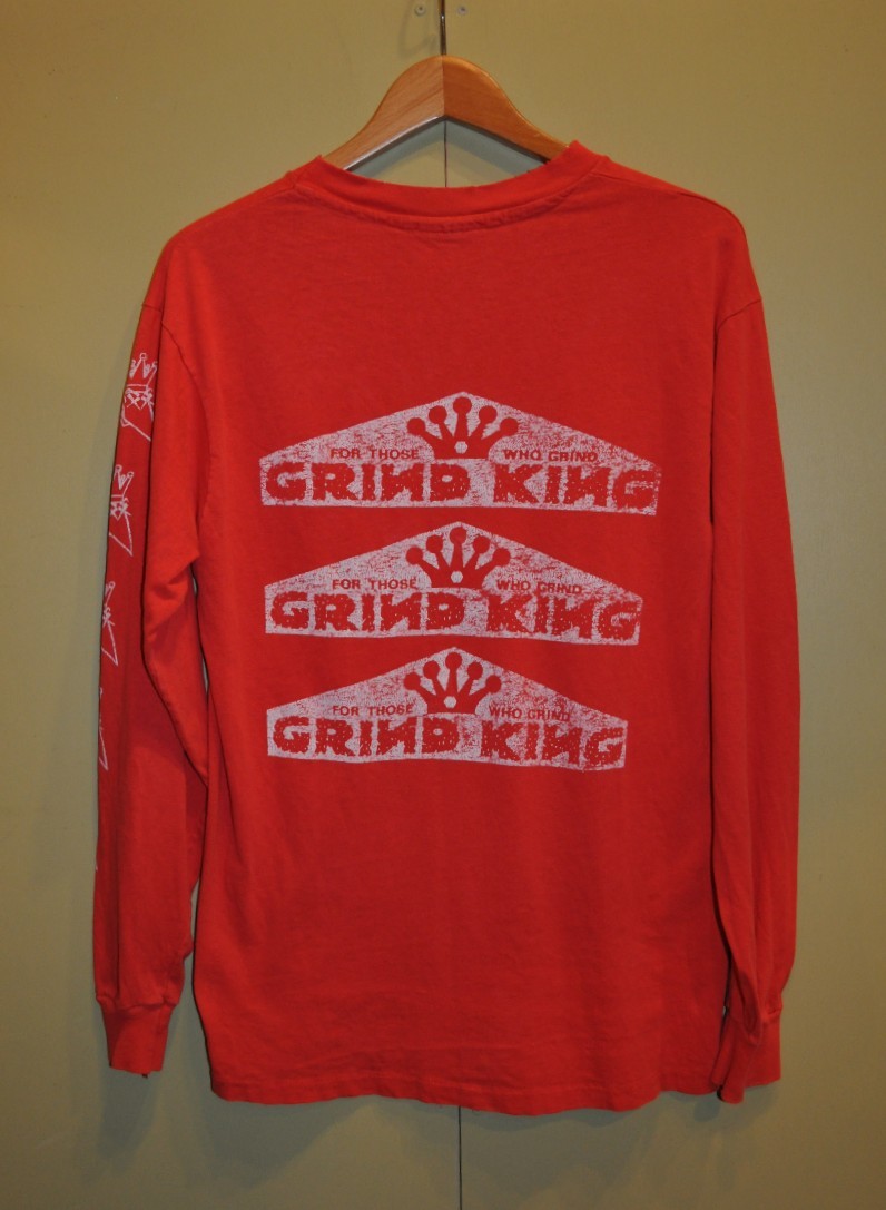  б/у 80 годы GRIND KINGgla Индия King L/S футболка 