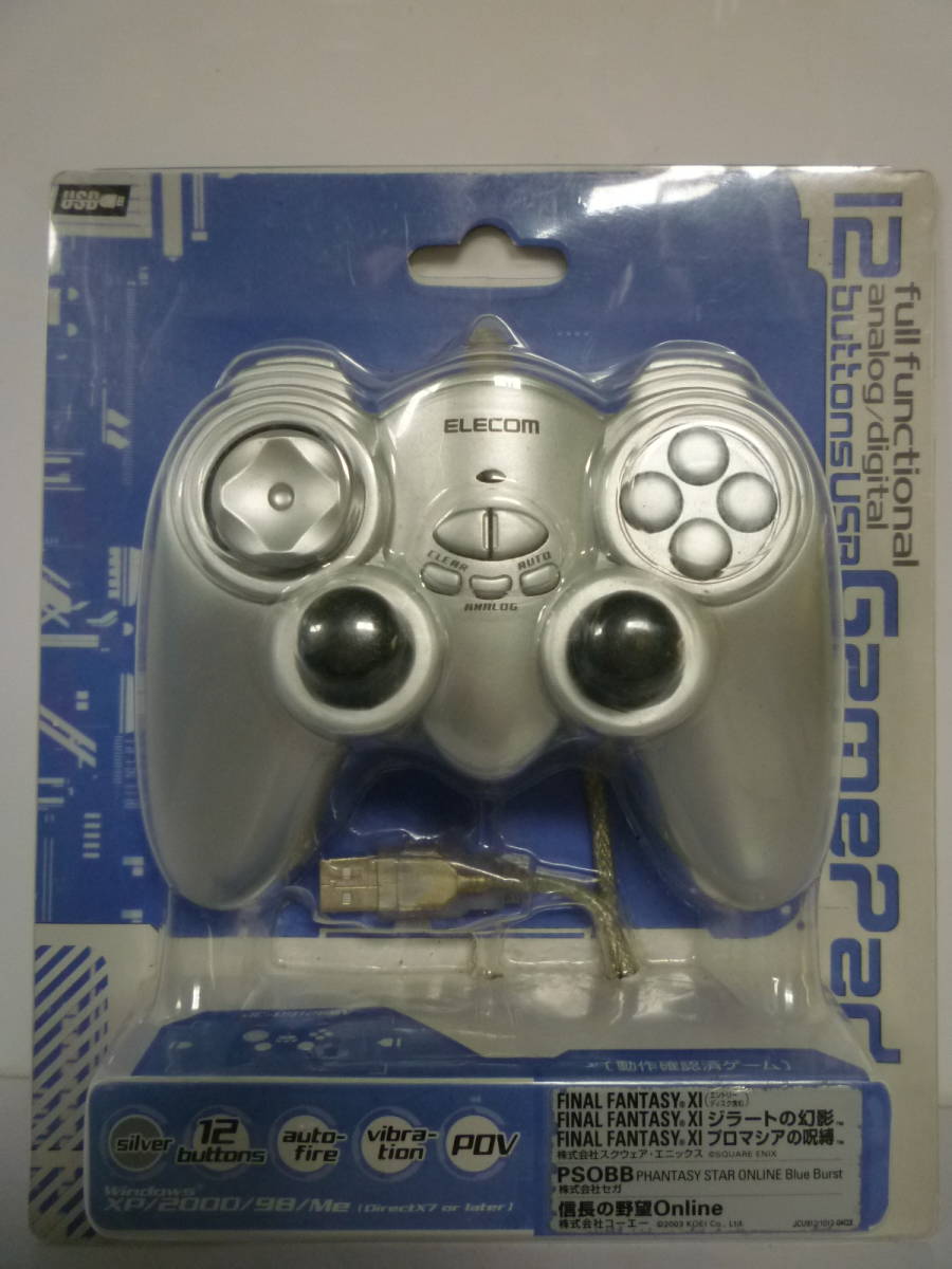 50406-2 GamePad аналог 12 кнопка USB игра накладка JC-U912FSV ELECOM Elecom колебание функция полосный . функция 