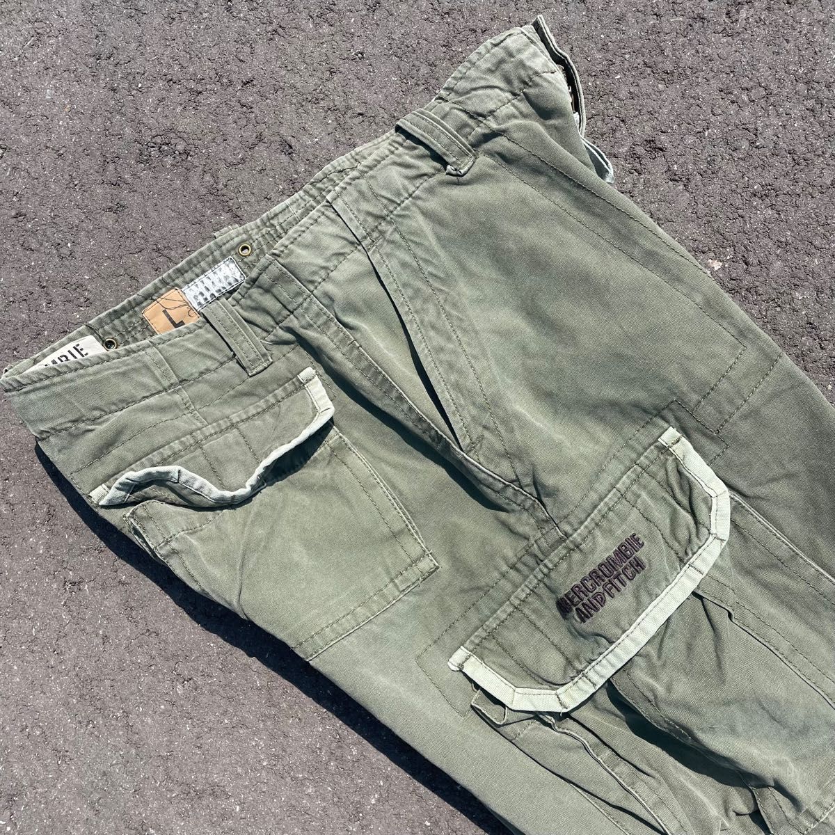 y2k】00s Abercrombie & Fitch カーゴパンツ ワイド ミリタリー