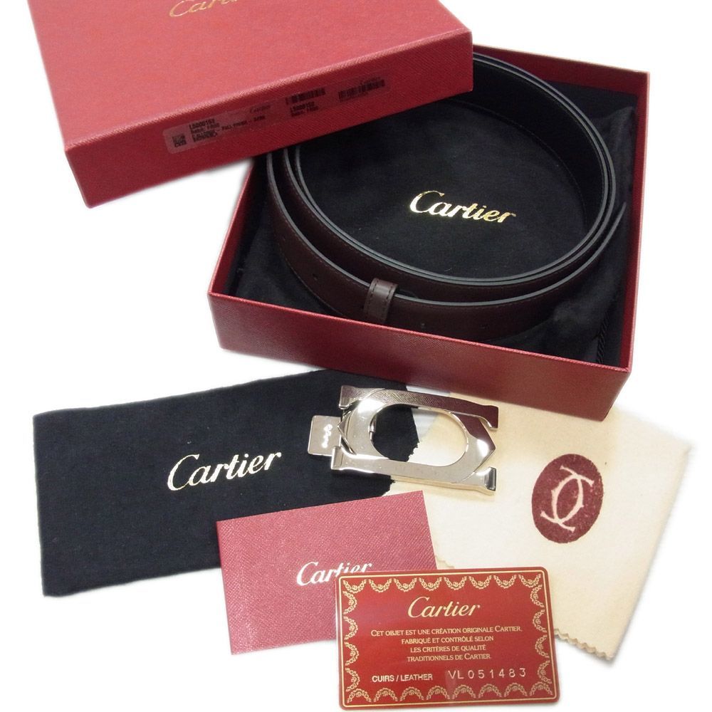 ✨美品✨Cartier カルティエ ベルト コネクトクロス ダブルC ブラック