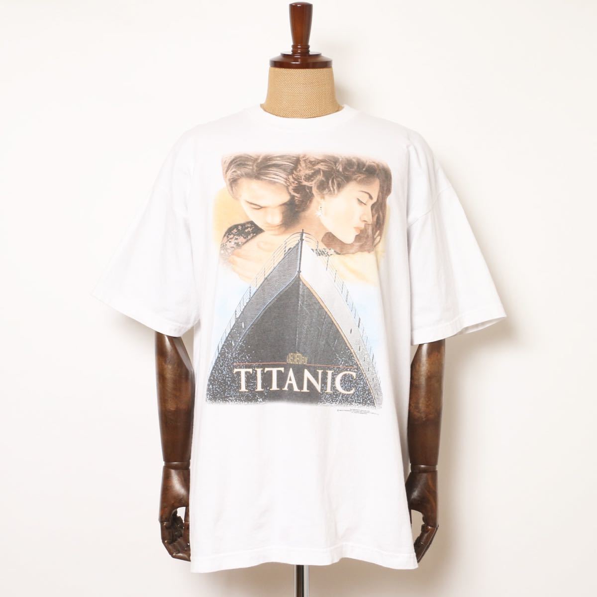 90s Titanic 映画 Tシャツ XL 白 ヴィンテージ ビンテージ ムービー