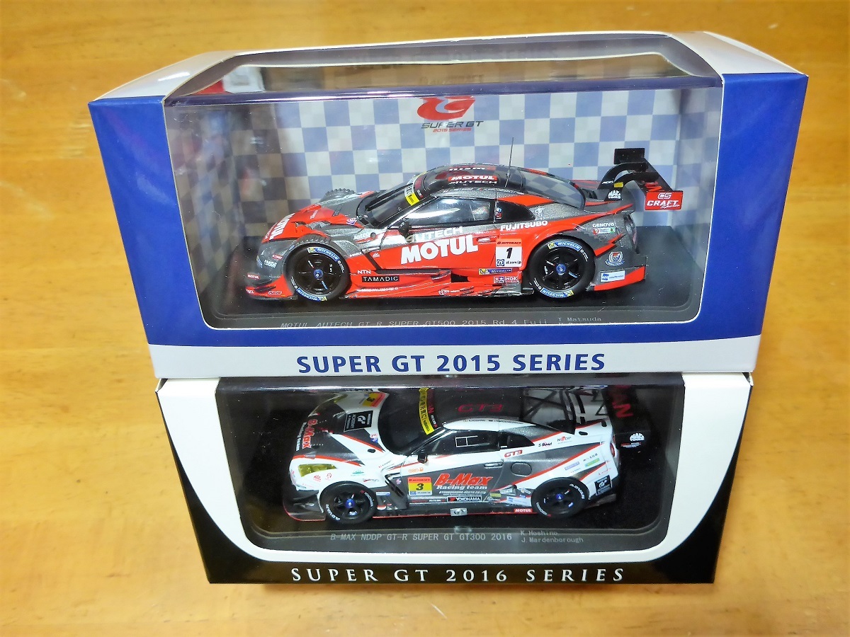 EBBRO】1/43 SUPER GT GT-R 2015 MOTUL AUTECH GT-R(GT500)&2016 B-MAX