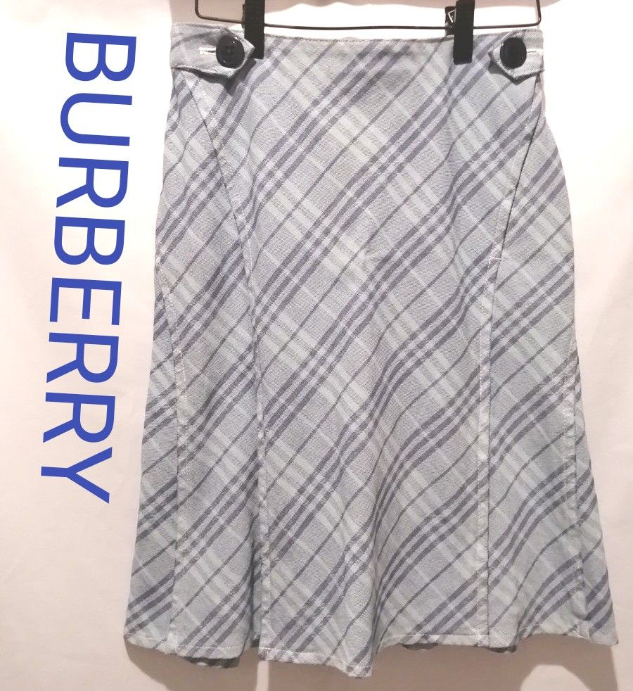 BURBERRY BLUELABEL バーバリーブルーレーベル　ボックスプリーツスカート　36ブルー　