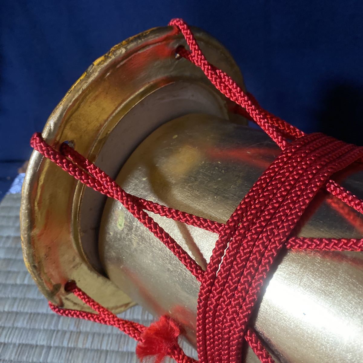 日本舞踊 小道具 越後獅子 太鼓 金鞨鼓 金かっこ きんかっこ 19.5cm