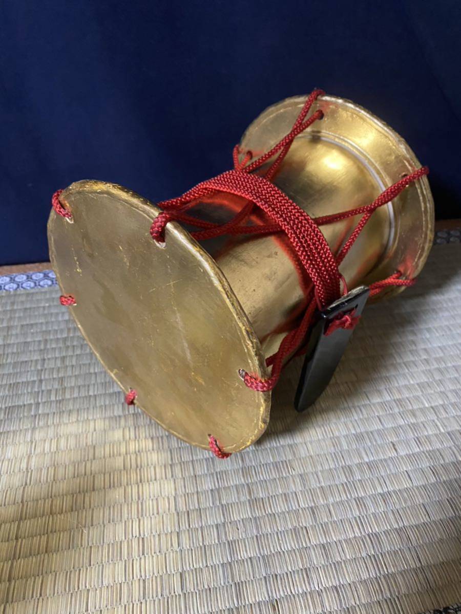 日本舞踊 小道具 越後獅子 太鼓 金鞨鼓 金かっこ きんかっこ 19.5cm