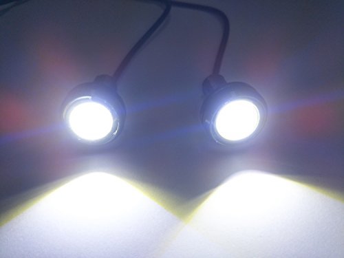 デイライト LED 防水 イーグルアイ 大玉 23ｍｍ 10個セット 12V 埋め込み (ホワイト/シルバーボディ)_画像3