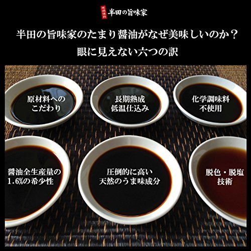 半田の旨味家 小麦フリー 国産丸大豆 たまり醤油 グルテンフリー 小麦不使用 1.8L 単品 化学調味料無添加の画像4