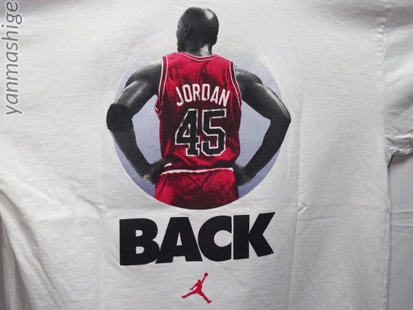 90s Vintage футболка NBA возвращение 45 [JORDAN\'S 45 BACK*M] чистка settled Nike NIKE Michael Jordan воздушный Jordan AIR JORDAN