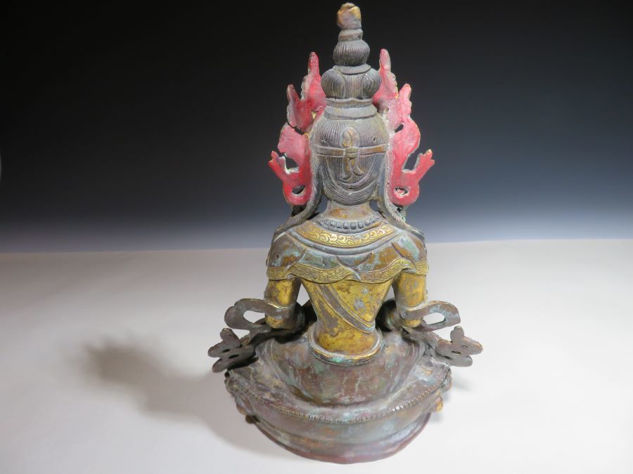 ◯仏教美術◯銅製　鍍金チベット仏◯_画像3