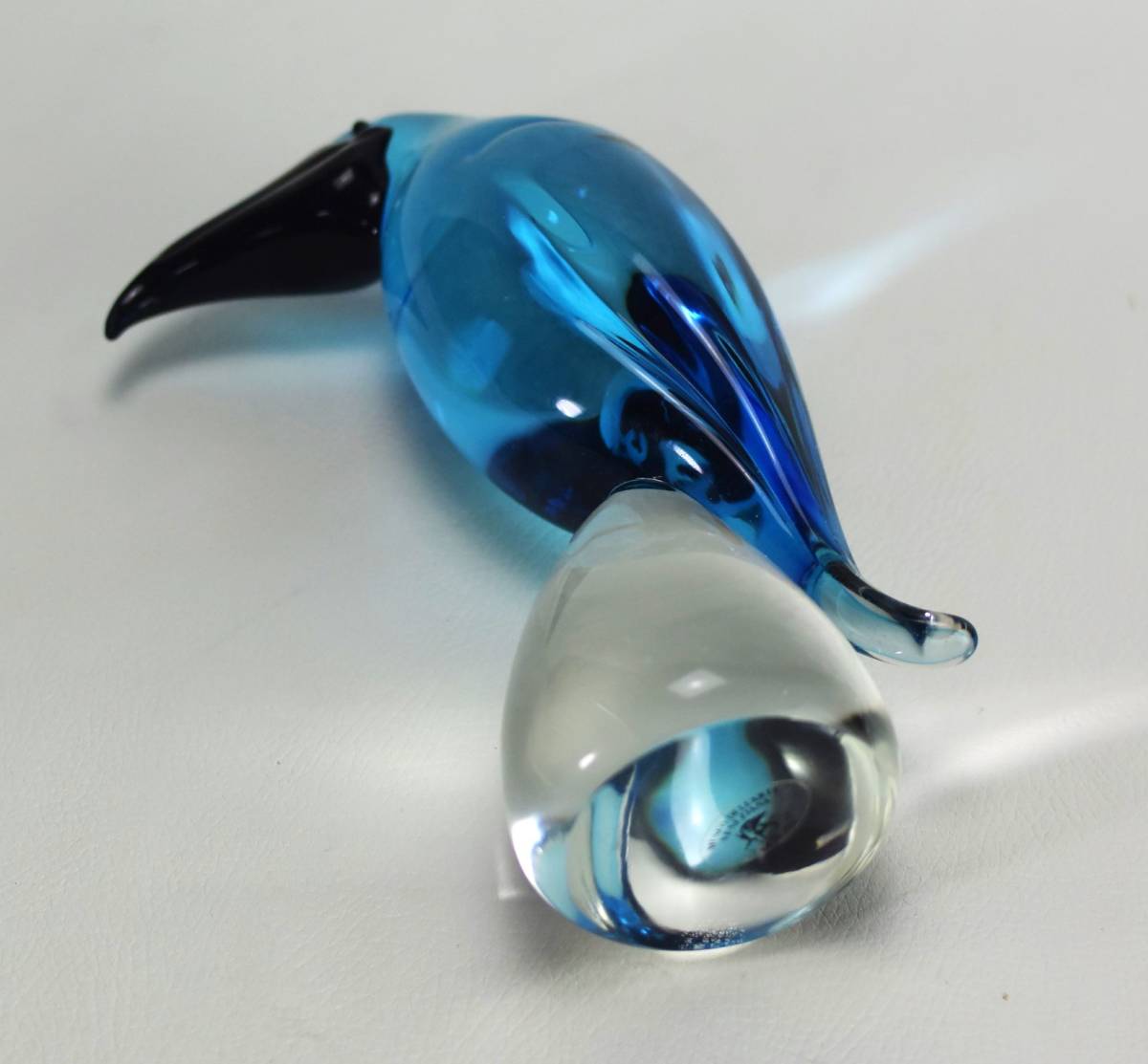 【美品】Murano ムラーノ　イタリア　ムラノ　ガラス　ヴェネツィア　ベネチアンガラス　青い鳥　置物_画像7