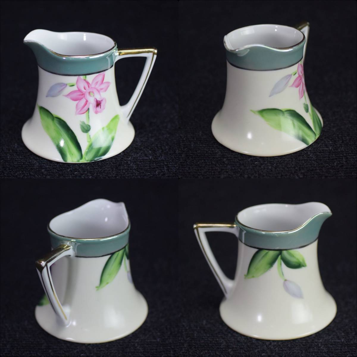 【良品】　オールドノリタケ Noritake 　ティーセット　カップ＆ソーサー　ラスター彩　蘭_画像6