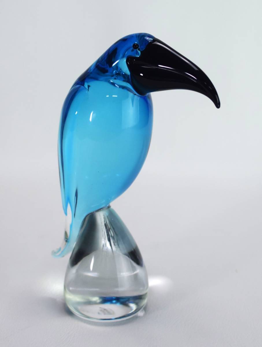 【美品】Murano ムラーノ　イタリア　ムラノ　ガラス　ヴェネツィア　ベネチアンガラス　青い鳥　置物_画像5