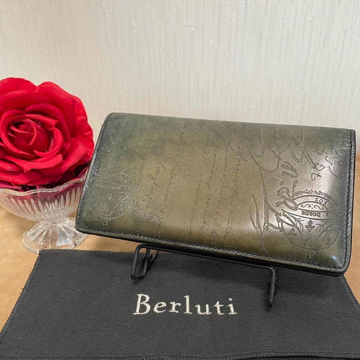 ベルルッティ カリグラフィBerluti エベネ 長財布 美品 希少カラー