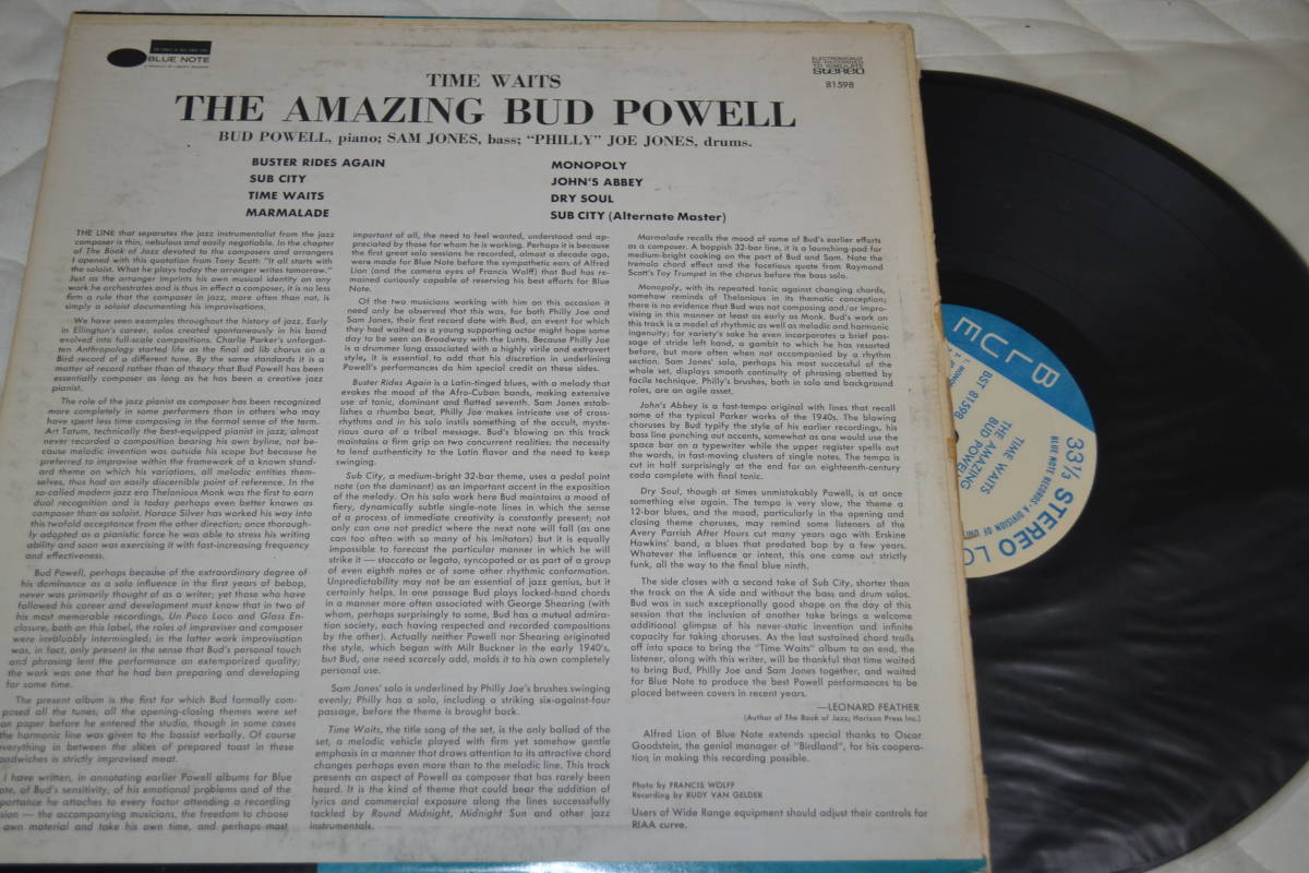 12(LP) BUD POWELL TIME WAITS The Amazing~ ブルーノートUA盤 Stereo リシュー(ジャズ一般)｜売買されたオークション情報、ヤフオク!  の商品情報をアーカイブ公開