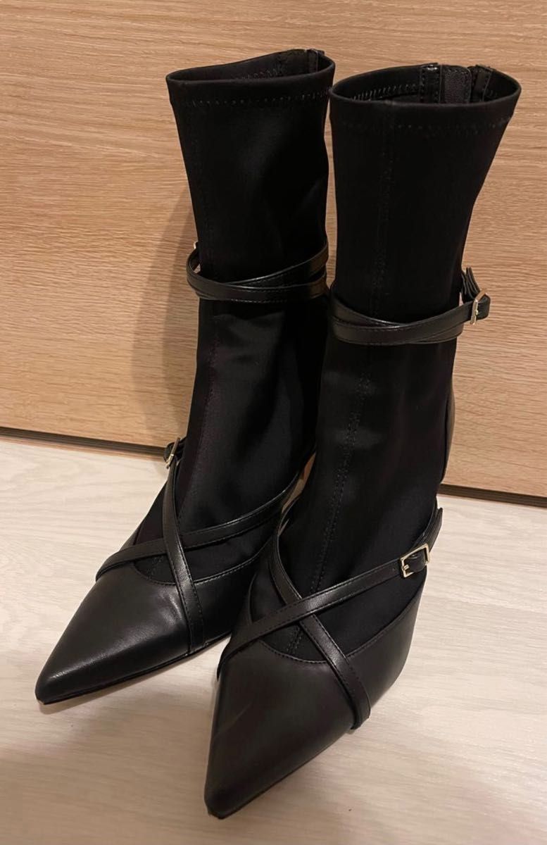 herlipto Double Belt Ankle Boots Black 38&mule | www