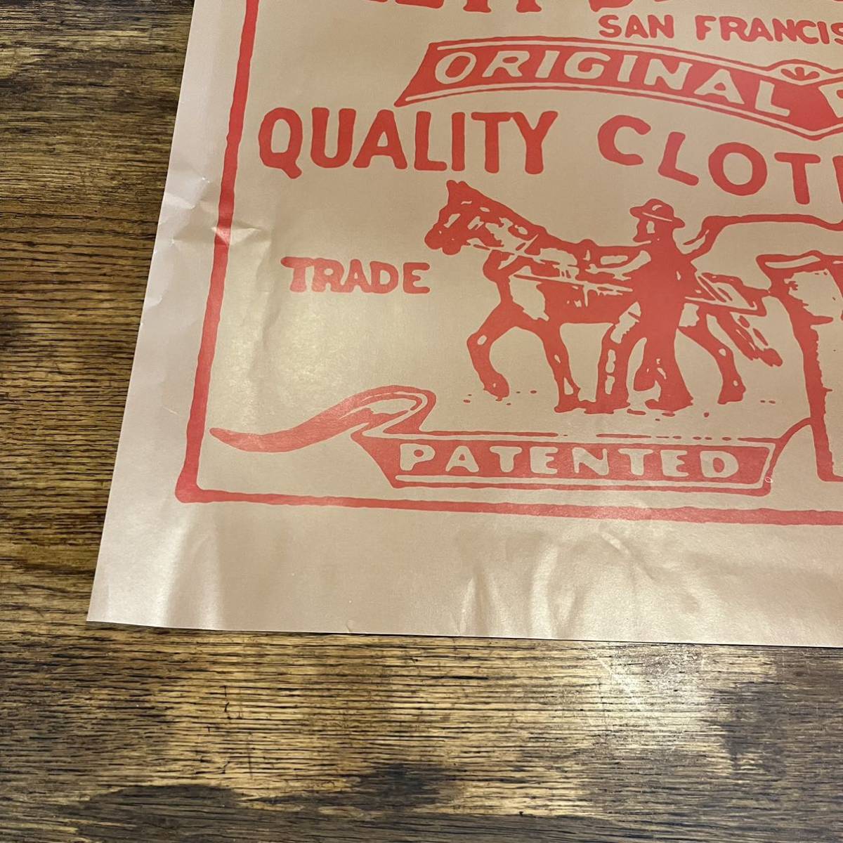 vintage】リーバイス ポスター Levis パッチ 70s ギャランティ vintage】リーバイス ポスター Levis パッチ 70s ギャランティ