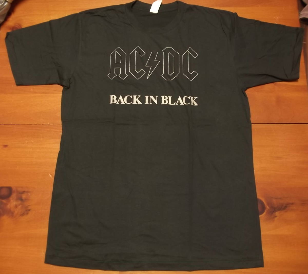 ACDC バンドＴシャツ 音楽ロック サイズ2ＸＬ 黒ブラック メンズ夏物 