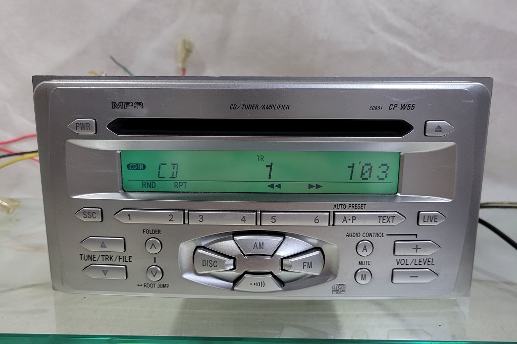 トヨタ純正 CP-W55 ワイドサイズ 2Dサイズ CDデッキ MP3対応_ＣＤ再生
