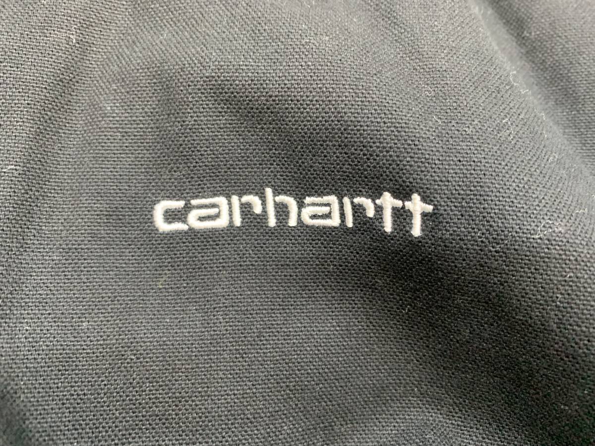 132-KM2183-120s Carhartt カーハート WIP W HOODED SCRIPT COACH JACKET 裏ボア ロングコート コーチジャケット ブラック サイズXS