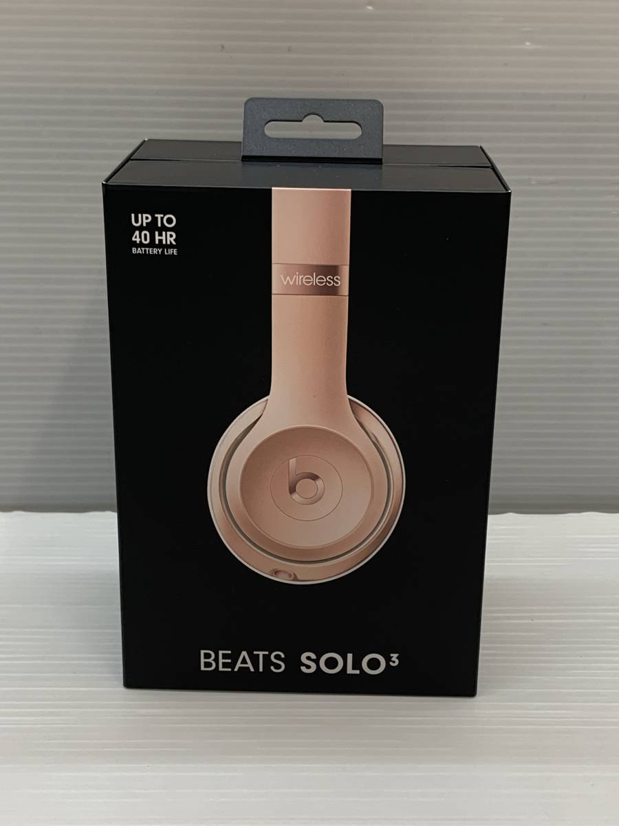 100-KE899-80s Beats Solo3 Wireless ヘッドホン ローズゴールド MX442PA-A 未使用品