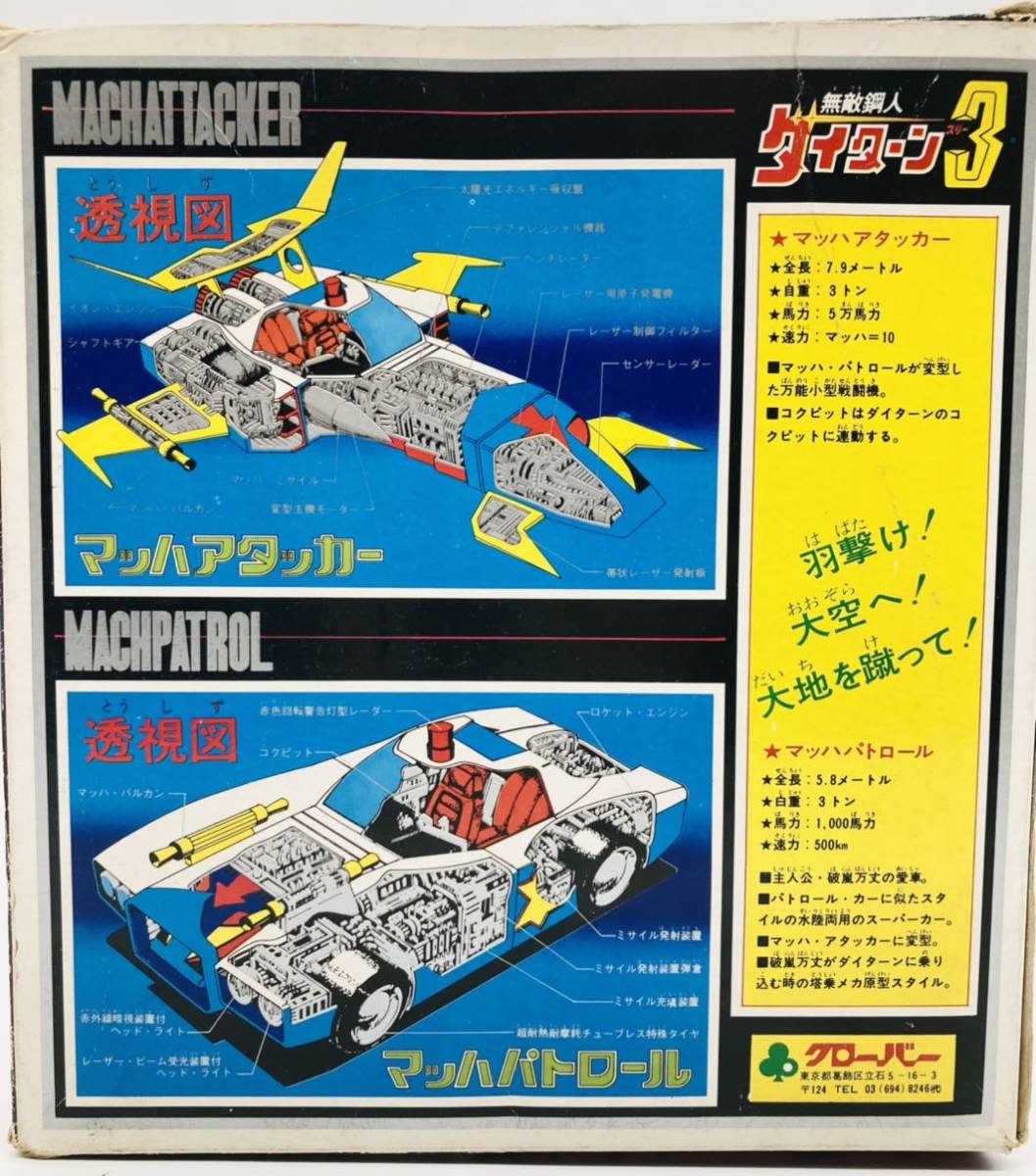 クローバー 当時物 合金 無敵鋼人ダイターン3 デラックス マッハ クローバー 当時物 合金 無敵鋼人ダイターン3 デラックス マッハ