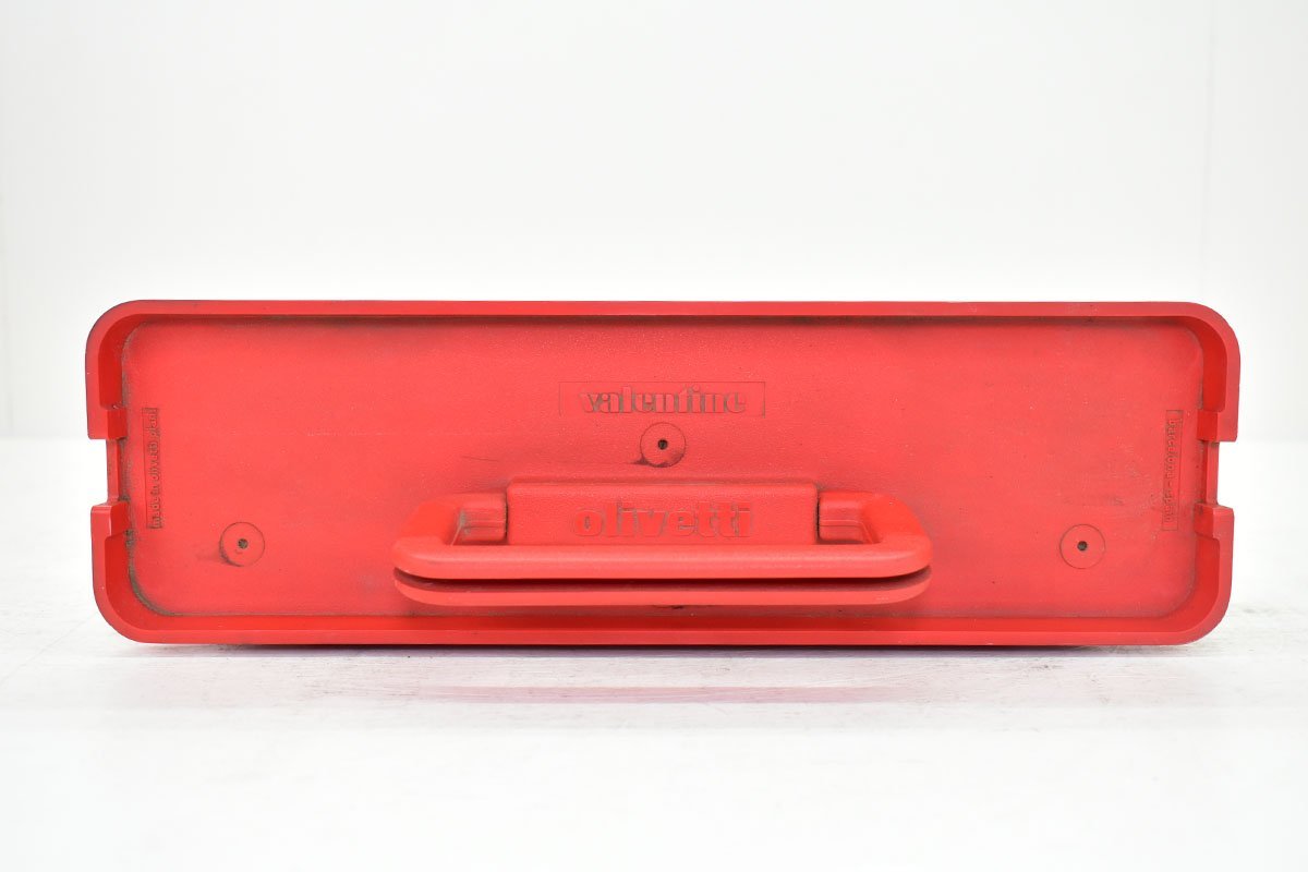 Olivetti Valentine タイプライター レッド ケース付き[スペイン][オリベッティ][バレンタイン][レトロ][アンティーク][英字][赤バケツ]4Mの画像4