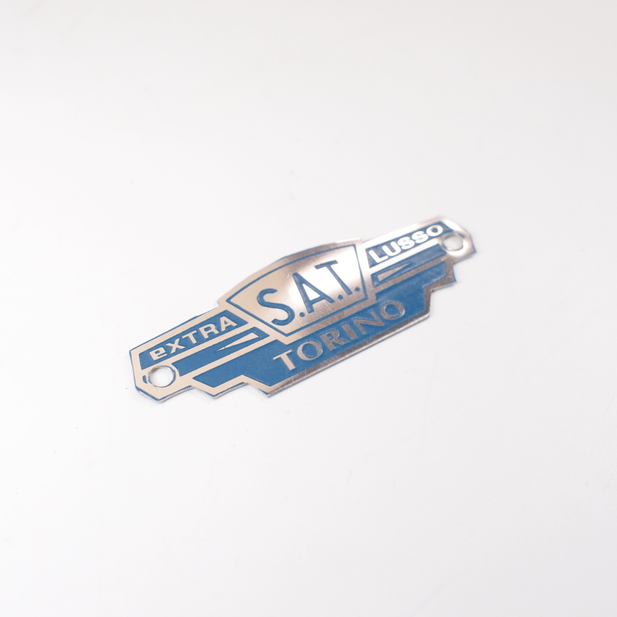 Seat badge Lambretta -S.A.T. TORINO- Extra Lusso - blue ランブレッタ シートバッジ Vespa ベスパ_画像2