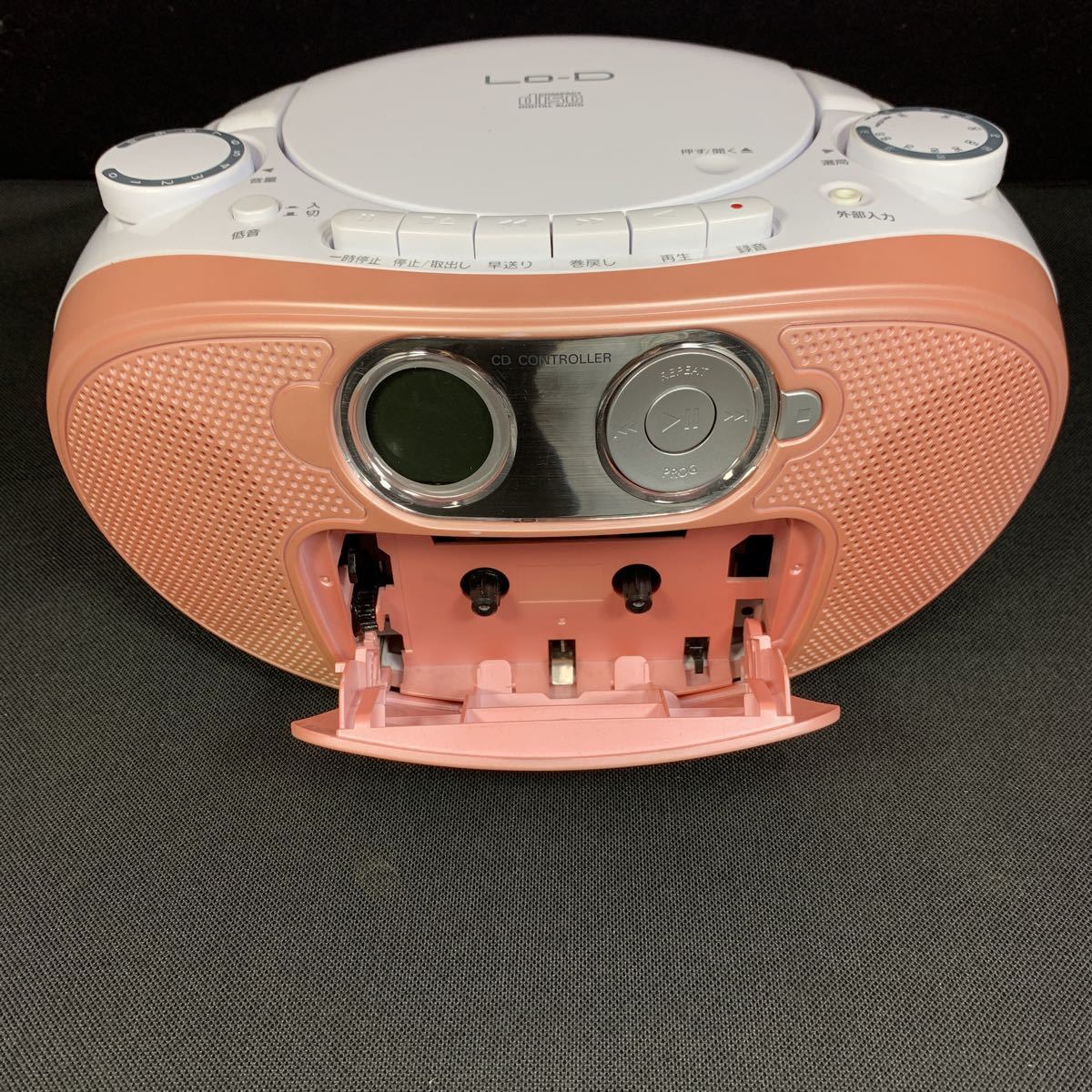 [ present condition goods ]HITACHI Hitachi CD radio cassette recorder CK-5Y white / pink radio * cassette only 2016 year made CD defect [ Junk ]230507