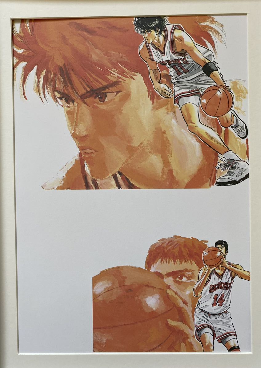 【額装品】スラムダンク　SLAM DUNK 井上雄彦 湘北　桜木花道　流川楓　ポスター　ポストカード　原画　セル画　イラストAF