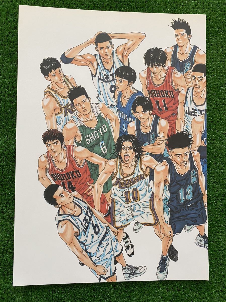 【額装品】スラムダンク　SLAM DUNK 井上雄彦 湘北　桜木花道　流川楓　ポスター　ポストカード　原画　セル画　イラスト H