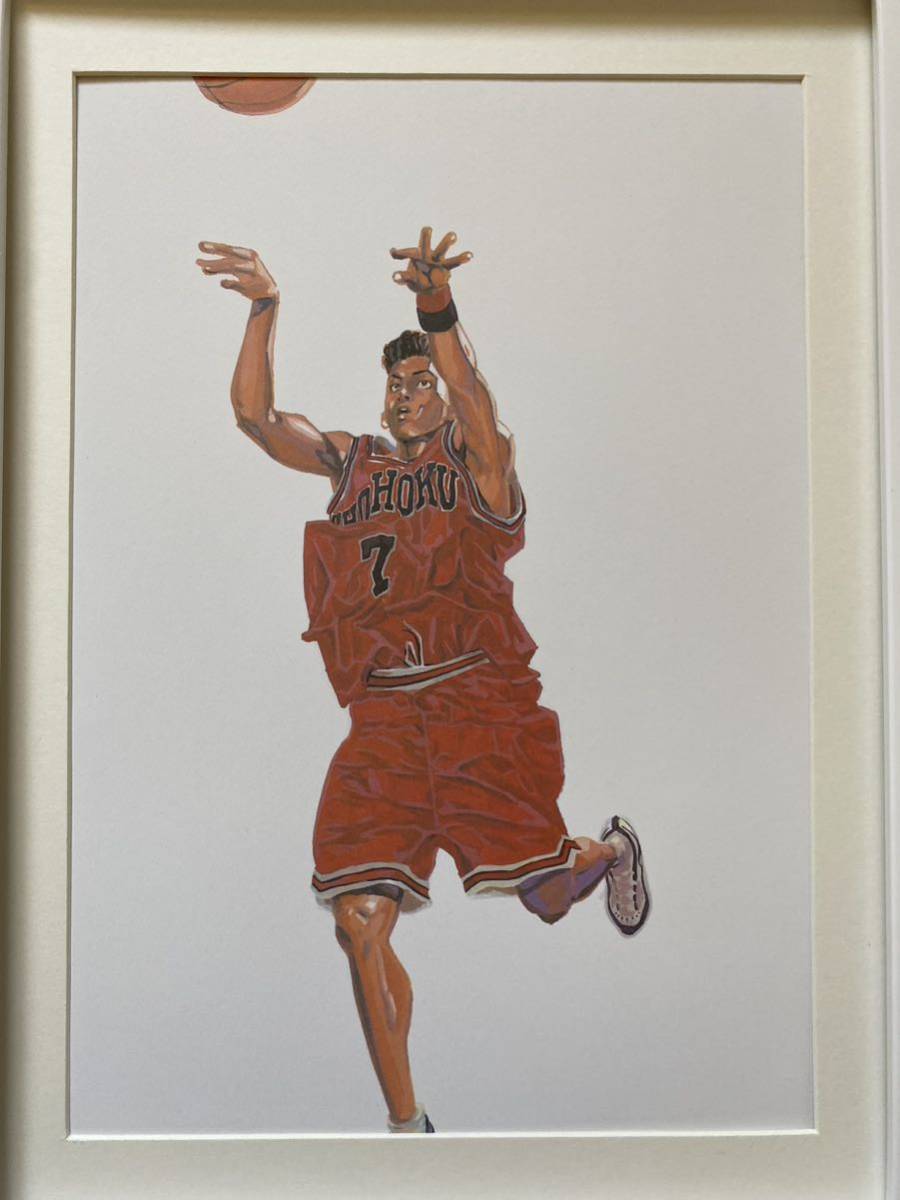 【額装品】スラムダンク　SLAM DUNK 井上雄彦 湘北　桜木花道　流川楓　ポスター　ポストカード　原画　セル画　イラストAJ