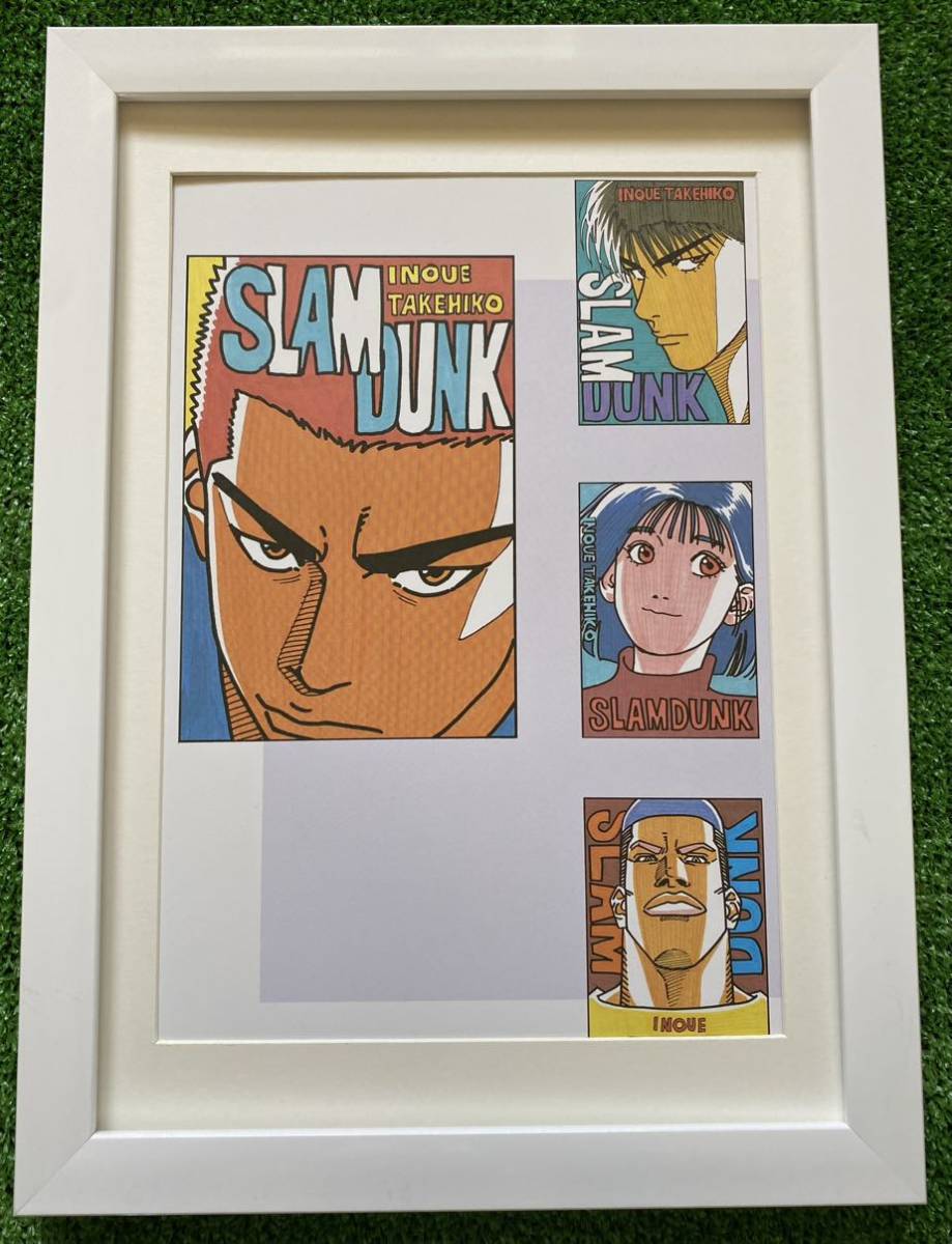 額装品】スラムダンク SLAM DUNK 井上雄彦 湘北 桜木花道 流川楓 ポスター ポストカード 原画 セル画 イラストAO｜PayPayフリマ