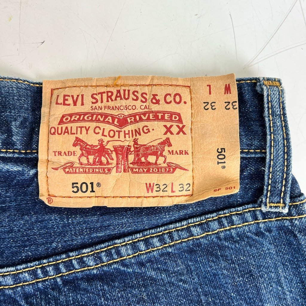 Levi’s 501 03501-01 W32-L32 ボタンフライ ユーズド デニム フィリピン製 リーバイス digjunkmarket_画像8