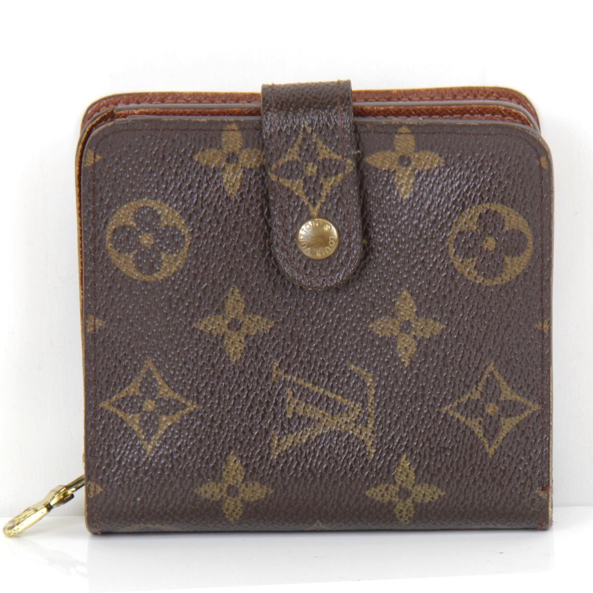 『USED』 LOUIS VUITTON ルイ・ヴィトン コンパクトジップ M61667 二つ折り財布 モノグラム モノグラムキャンバス_画像1