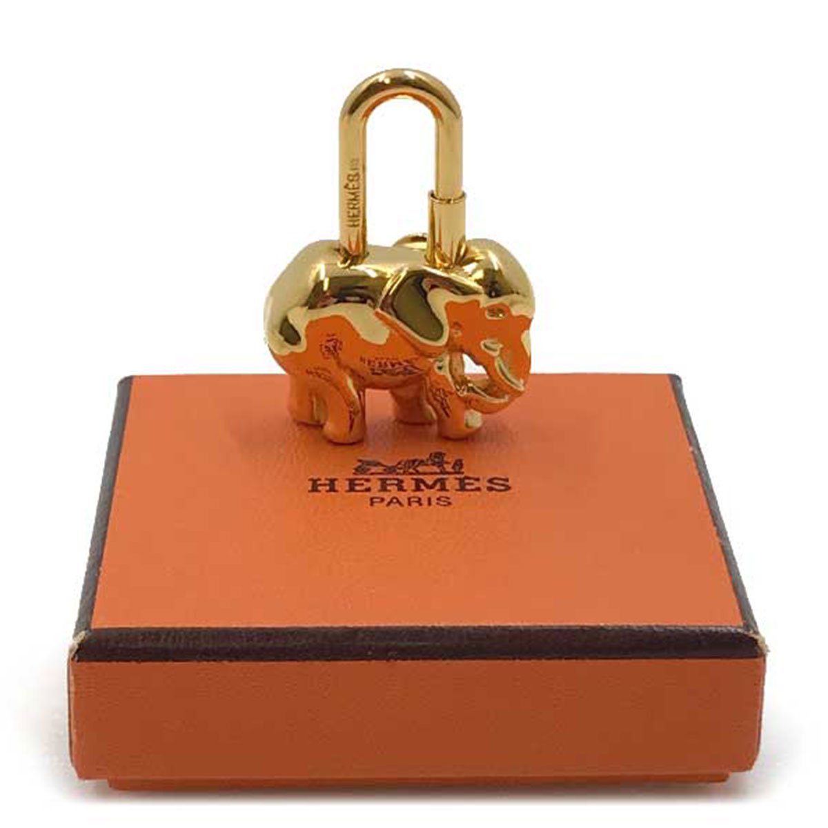 美品 HERMES 美品 エルメス ペンダントトップ カデナ エレファント