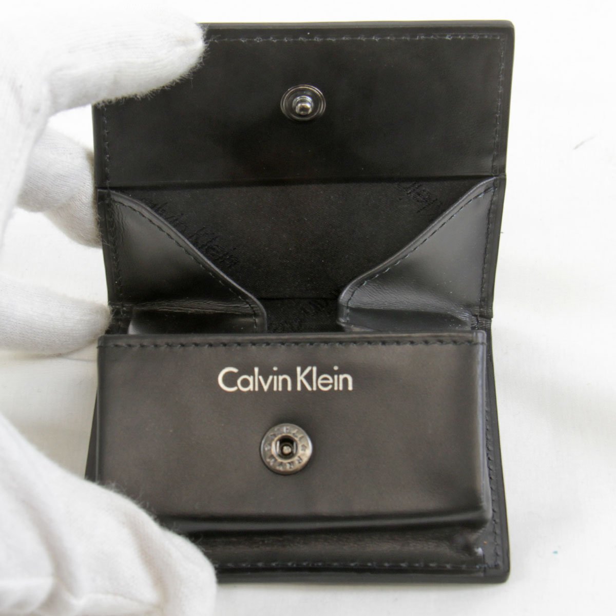 [USED] Calvin klein Calvin Klein coin case navy leather 