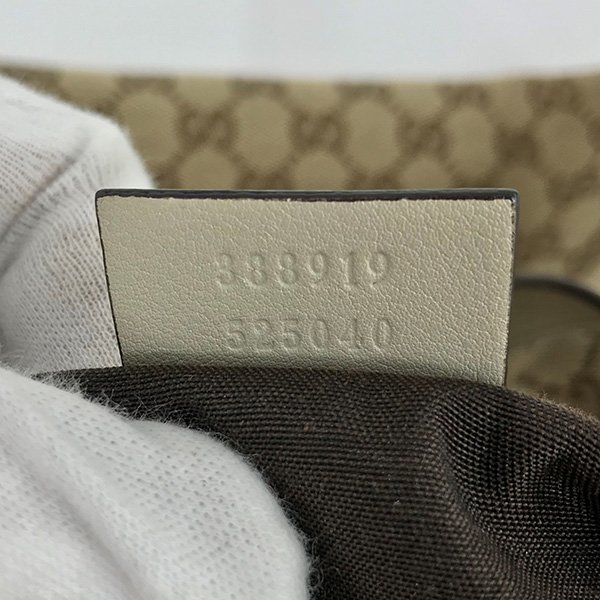 美品 GUCCI グッチ 388919 GGライン ショルダーバッグ ブラウン 茶